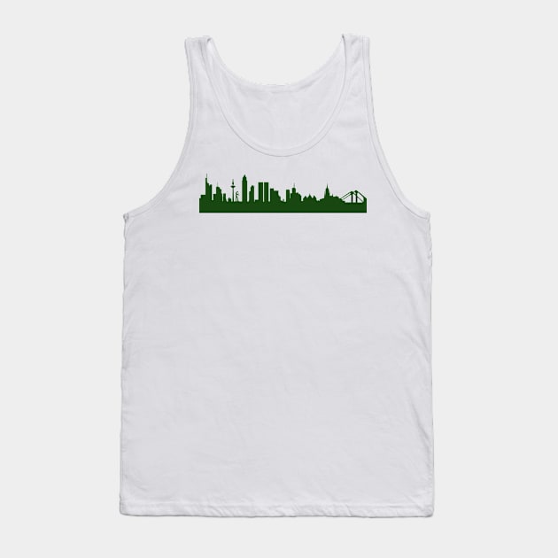 FRANKFURT skyline in forest green Tank Top by 44spaces